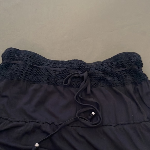 OSO Casuals Ruffled 💯 %cotton black color size XL” womens Skirt - Picture 8 of 14